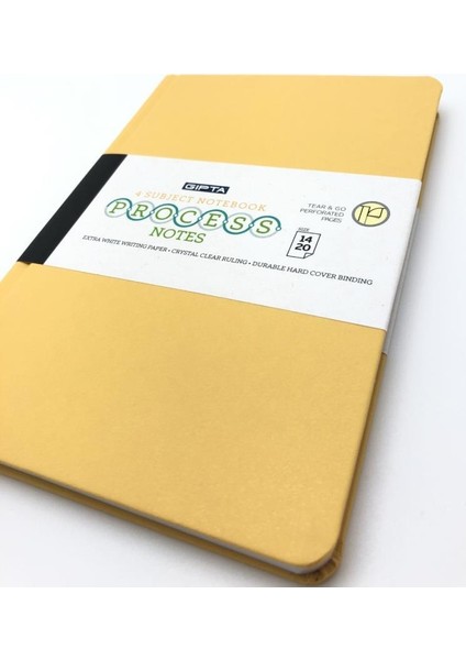 Process 160 Yaprak Kareli Defter 14 x 20 cm Sarı fırsatları