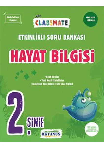 Okyanus Yayınları 2. Sınıf Hayat Bilgisi Classmate Etkinlikli Soru Bankası