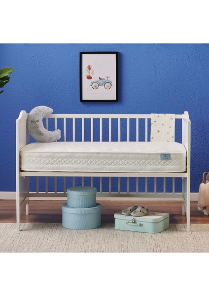 Bedding Baby Blue Star Yaylı Yatak