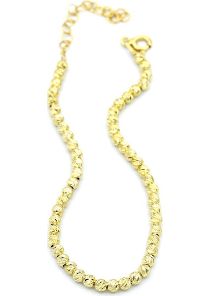 Dorika Modeli Altın Yaldızlı Gümüş Bileklik fiyatları