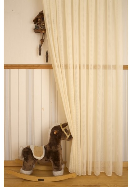 Pamuk Dokulu Tül Sarı 1-2 Seyrek Pile 400 x 260 cm