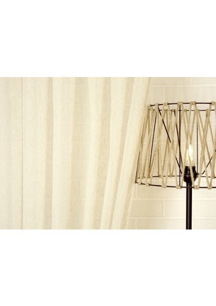 Kırçıllı Keten Tül Naturel 1-3 Sık Pile 100 x 260 cm