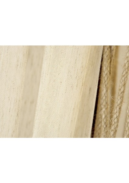 Kırçıllı Keten Tül Naturel 1-3 Sık Pile 100 x 260 cm