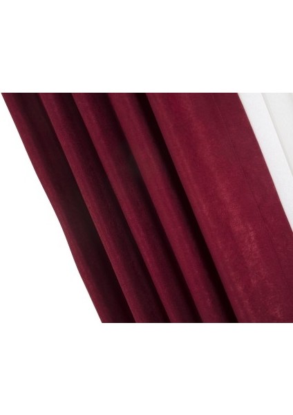 Fon Perde Bordo 1-2 Seyrek Pile 150 x 260 cm