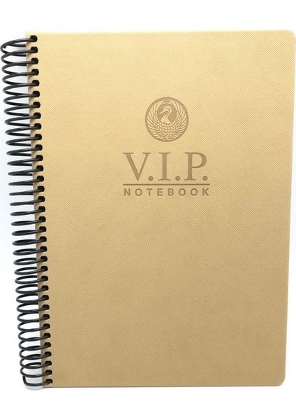 1081 V.i.p. Sert Kapak A4 Çizgili Defter Hardal