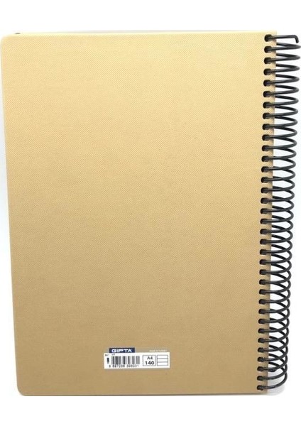 1081 V.i.p. Sert Kapak A4 Çizgili Defter Hardal