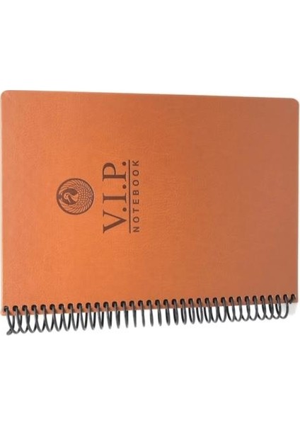 1081 V.i.p. Sert Kapak A4 Çizgili Defter Kahve
