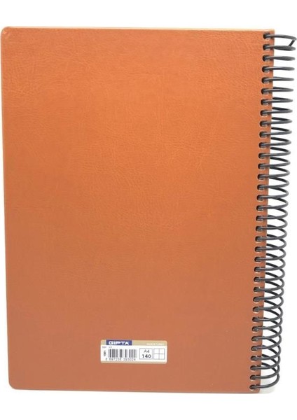 1081 V.i.p. Sert Kapak A4 Çizgili Defter Kahve