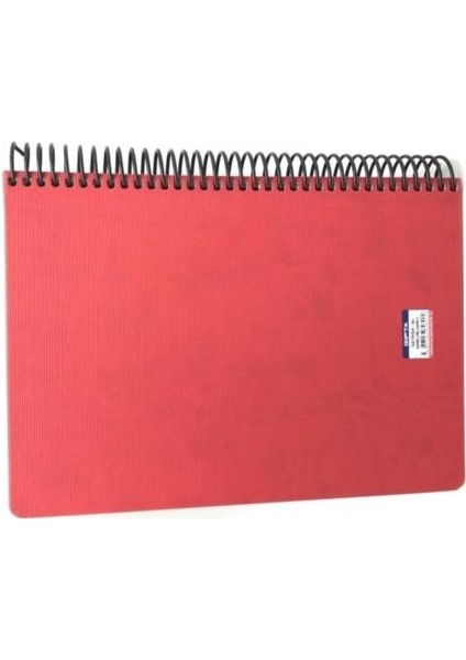 1081 V.i.p. Sert Kapak A4 Çizgili Defter Kırmızı