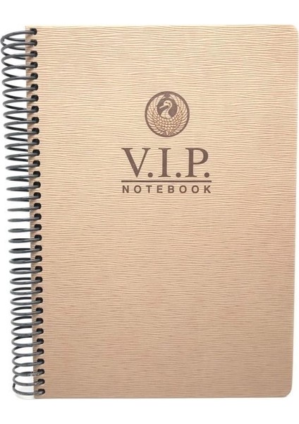 1081 V.i.p. Sert Kapak A4 Kareli Defter Hardal