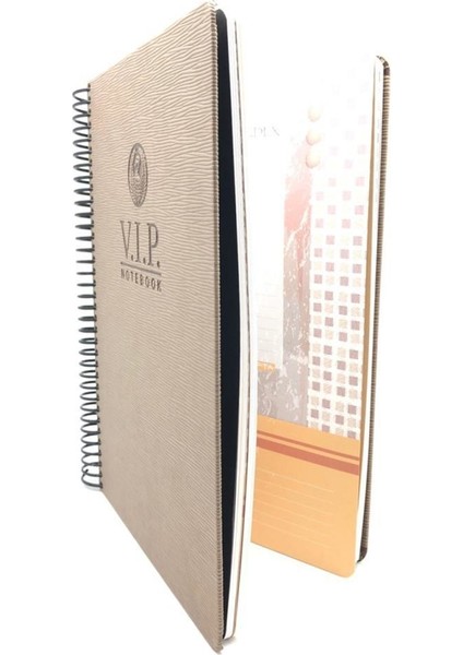 1081 V.i.p. Sert Kapak A4 Kareli Defter Hardal