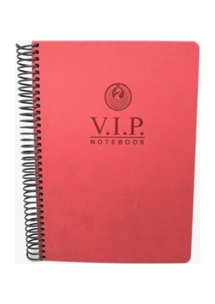 1081 V.i.p. Sert Kapak A4 Kareli Defter Kırmızı
