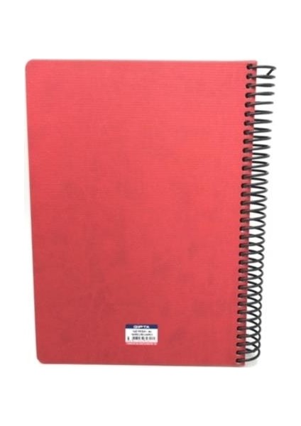 1081 V.i.p. Sert Kapak A4 Kareli Defter Kırmızı