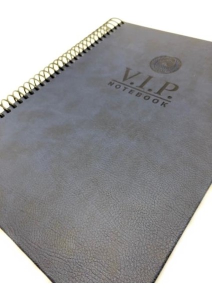 1081 V.i.p. Sert Kapak A4 Kareli Defter Lacivert