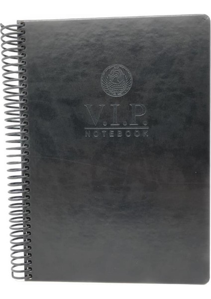 1081 V.i.p. Sert Kapak A4 Kareli Defter Siyah