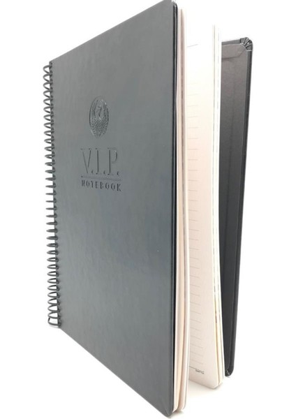 1081 V.i.p. Sert Kapak A4 Kareli Defter Siyah