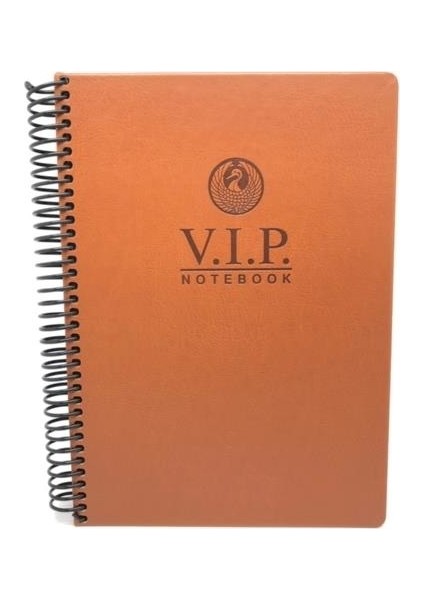 1081 V.i.p. Sert Kapak A4 Kareli Defter Taba