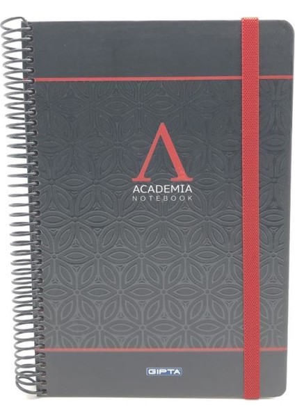 3775 Academia Çizgili 120 Yap. Defter 17 x 24 cm Kırmızı