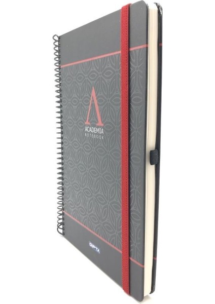 3775 Academia Çizgili 120 Yap. Defter 17 x 24 cm Kırmızı fiyatları