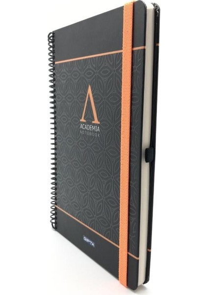 3775 Academia Çizgili 120 Yap. Defter 17 x 24 cm Turuncu