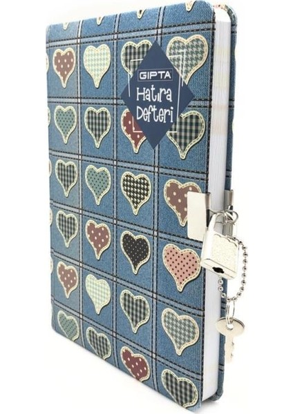 Ip Dikişli Sert Kapak 120 Yaprak Hatıra Defteri Mavi Kalpli 14 x 20 cm fiyatları