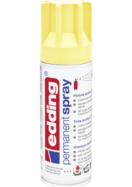 5200 Permanent Sprey Premium Akrilik Boya Pastel Sarı Mat