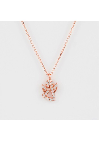 Minimal Melek Gümüş Kadın Kolye