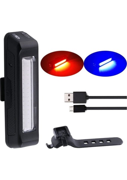 /Brwiga EBL-035RB Arka Far 50 Lümen USB Şarjlı Kırmızı/Mavi