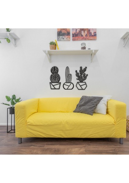 3’lü Kaktüs Set Ahşap Dekoratif Tablo UNT-013 indirimleri