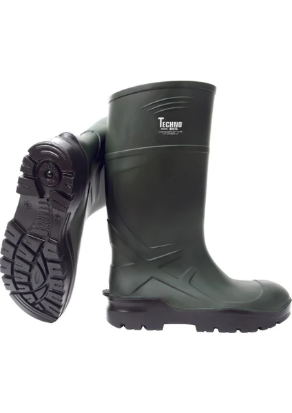 Techno Boots S4 Çelik Burun Çizme Techno 41 Yeşil