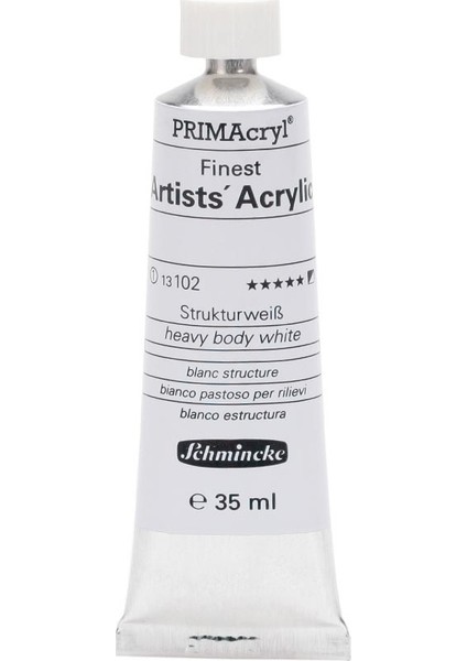 Primacryl Akrilik Boya 35 ml Heavy Body White