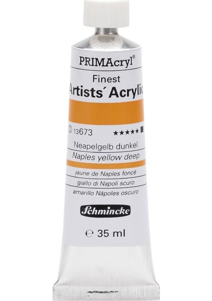 Primacryl Akrilik Boya 35 ml Naples Yellow Deep