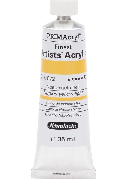 Primacryl Akrilik Boya 35 ml Naples Yellow Light