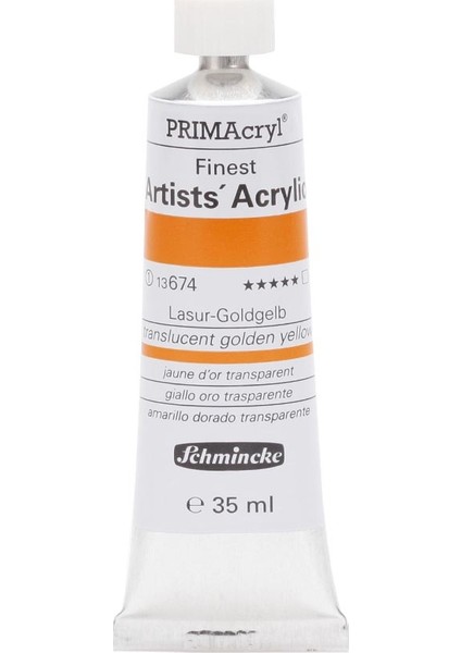 Primacryl Akrilik Boya 35 ml Transparent Golden Yellow