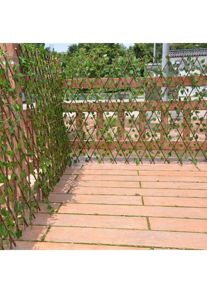 Yapay Çiçek Akordiyon Çit Yapay Sarmaşık Lı Duvar Dekoru 210X90 cm