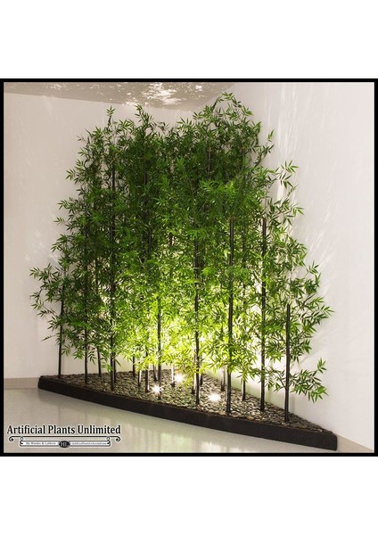 Yapay Bambu Sopası 21 Yapraklı 240 cm Yapay Çiçek Bambu Duvarı