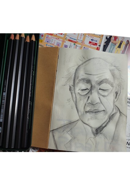 2B Graphite Aquarelle Kurşun Kalem Siyah