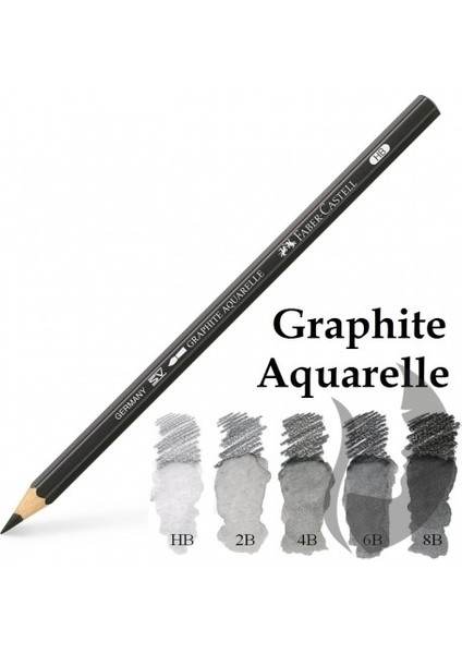 2B Graphite Aquarelle Kurşun Kalem Siyah