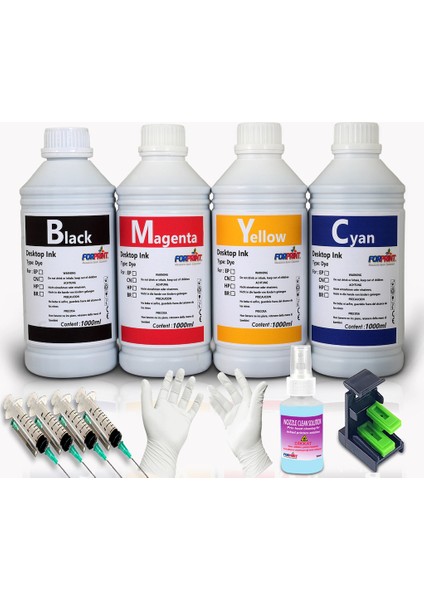 Canon Uyumlu Mürekkep Seti 4x1000ml 4 Renk