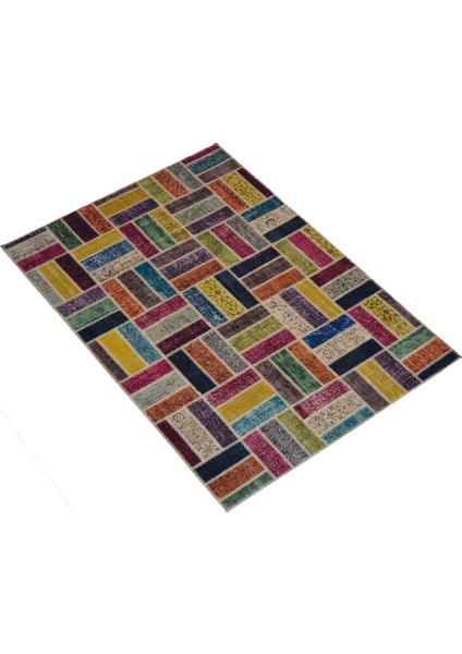 Patchwork Yün Halı - Renkli