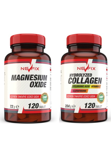 Magnezyum 250 mg 120 Tablet Collagen 1000 mg 120 Tablet