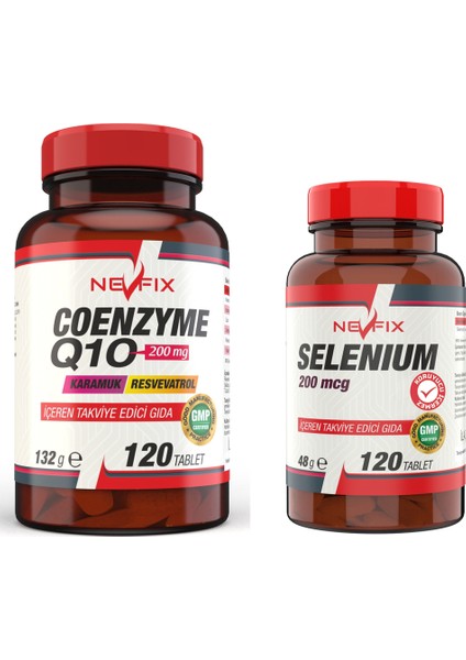 Coenzyme 200 mg 120 Tablet Selenium 200 Mcg 120 Tablet