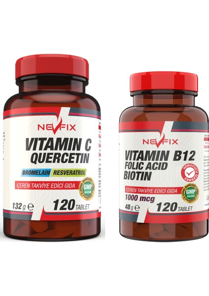 B12 Folic Acid & Biotin 120 Tablet Vitamin C 1000 mg 120 Tablet