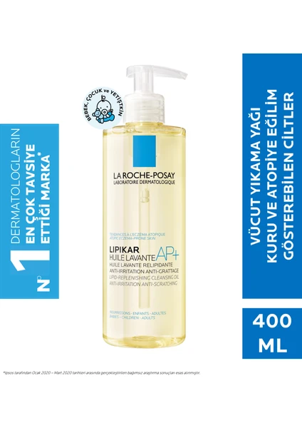 La Roche-Posay Lipikar Cleansing Oil AP+ Yenileyici Vücut Yıkama Yağı 400 ml