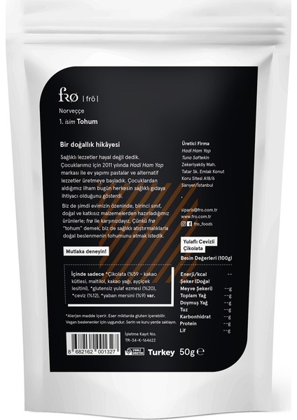 Yulaflı Cevizli Çikolata 50 gr