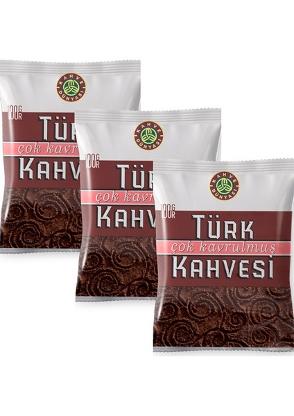 Çok Kavrulmuş Kahve 3 Paket 100 gr