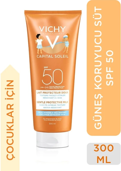 Capital Soleil Spf50+ Çocuklar İçin Yüz Ve Vücut Güneş Sütü 300Ml