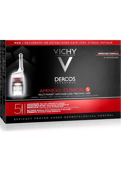 Dercos Aminexil Clinical 5 Erkek Saç Serumu 21 x 6 ml