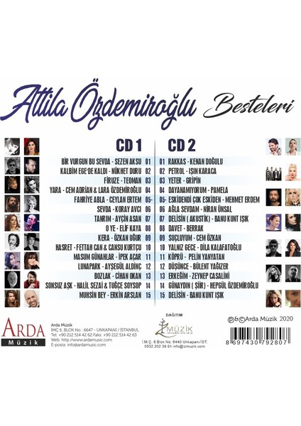 Arda Müzik Attila Özdemiroğlu Besteleri - CD