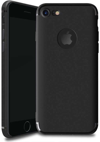 Apple iPhone 7 Kılıf Ince Mat Silikon Kılıf Simple Case + Koruyucu Cam